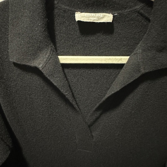 Everlane Black Cashmere Polo Dress - Picture 3 of 7